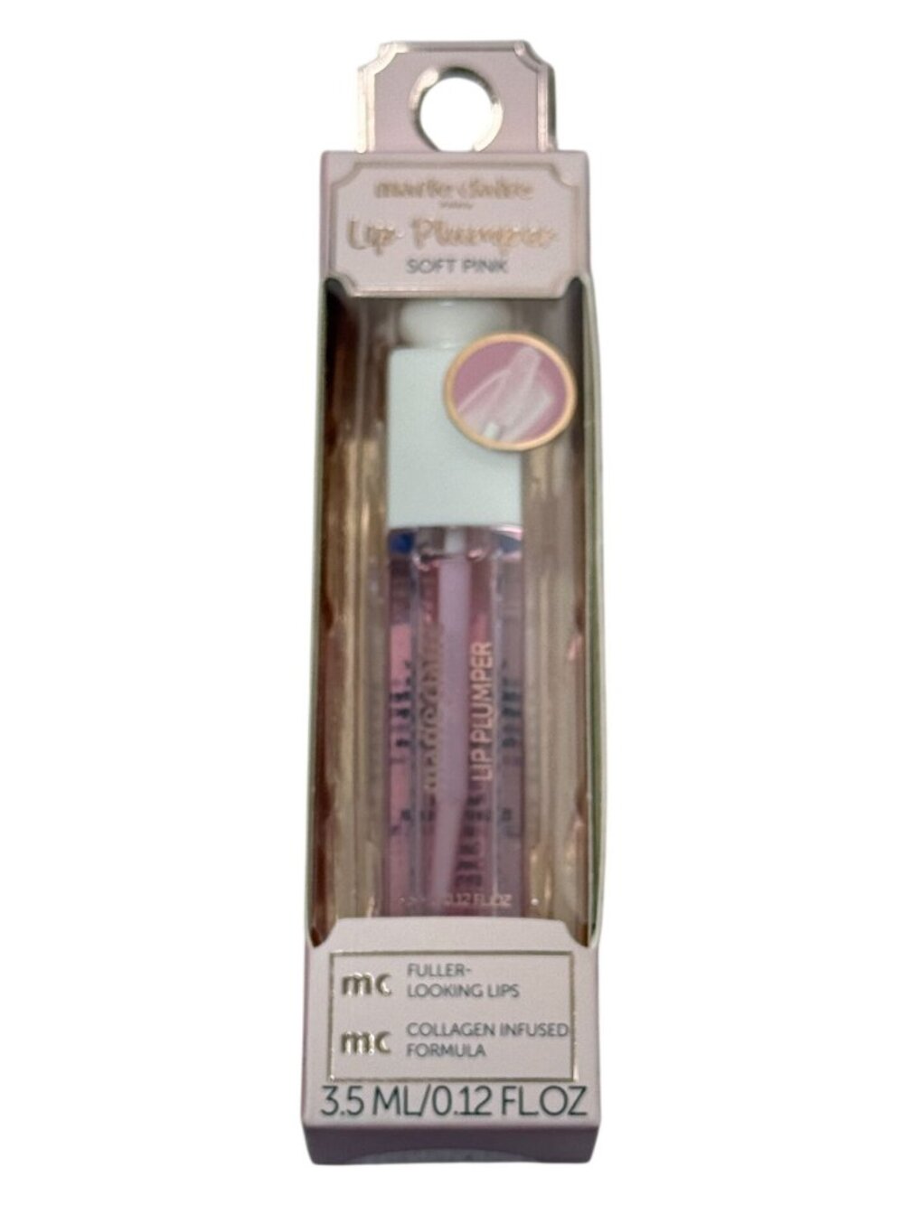 Marie Claire Collagen Lip Plumper Gloss Pink Hydrating Lip Gloss New